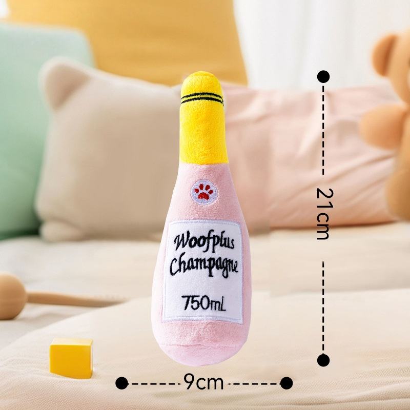 Pet Item Oda | Champagne Bottle Squeaky Dog Toy