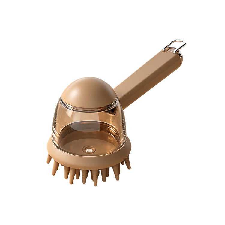 Pet Item Oda Pet Bath Brush with Shampoo Dispenser for Dogs Cats