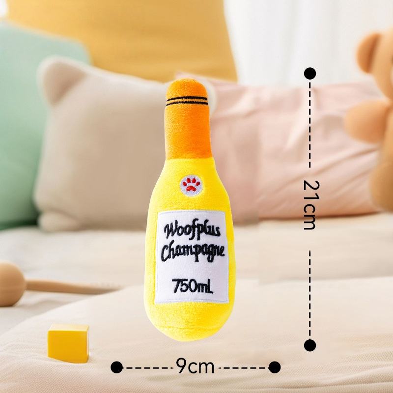 Pet Item Oda | Champagne Bottle Squeaky Dog Toy