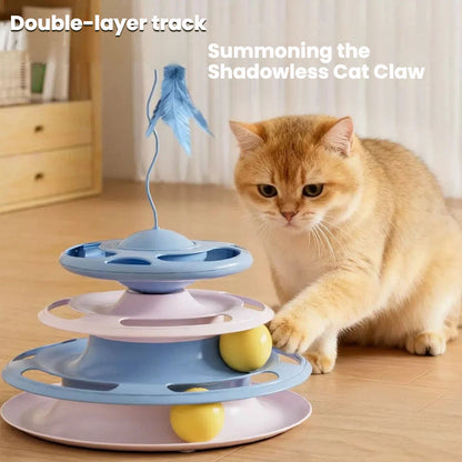 Pet Item Oda Interactive Spinning Cat Toy with Treat Dispenser