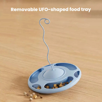 Pet Item Oda Interactive Spinning Cat Toy with Treat Dispenser