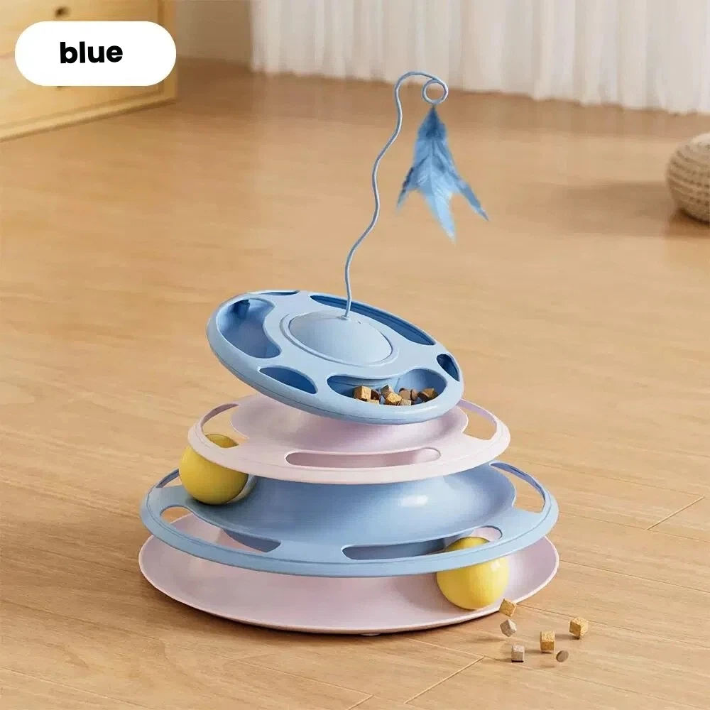Pet Item Oda Interactive Spinning Cat Toy with Treat Dispenser