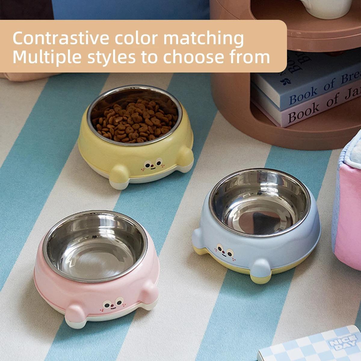Pet Item Oda Stainless Steel Pet Bowl for Dogs & Cats, Anti-Slip
