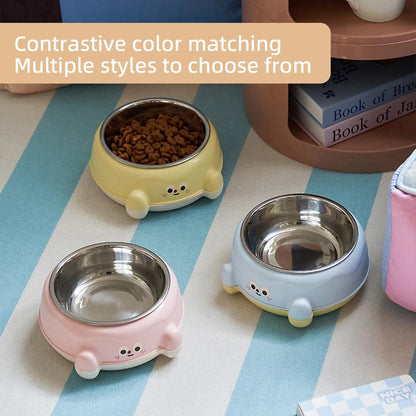 Pet Item Oda Stainless Steel Pet Bowl for Dogs & Cats, Anti-Slip